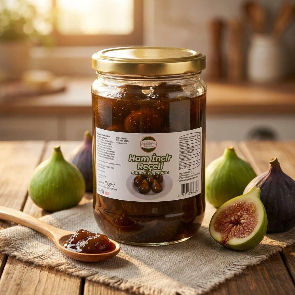 Söğüt Sofrası Rauwe Vijgenjam (Ham İncir Reçeli) - 750g
