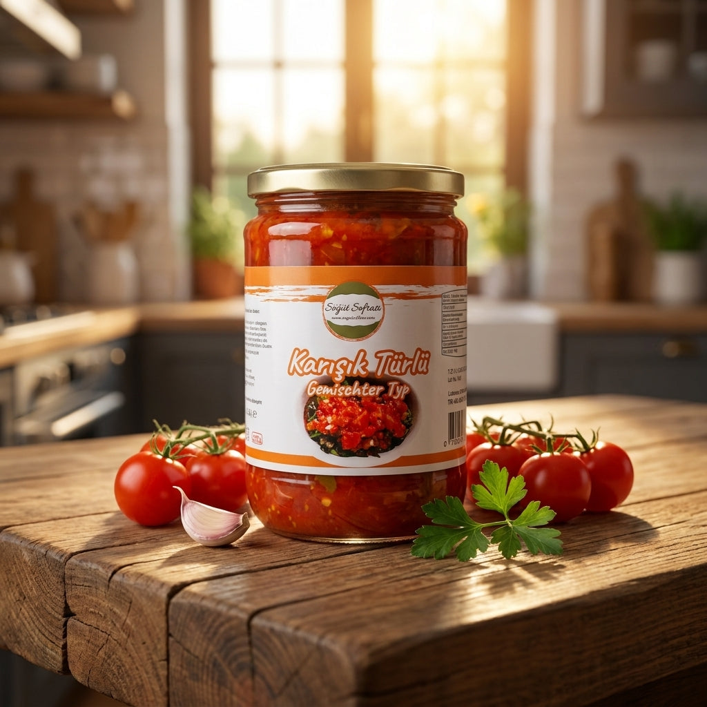 Söğüt Sofrası Karışık Türlü - Authentieke Gemengde Groentespread