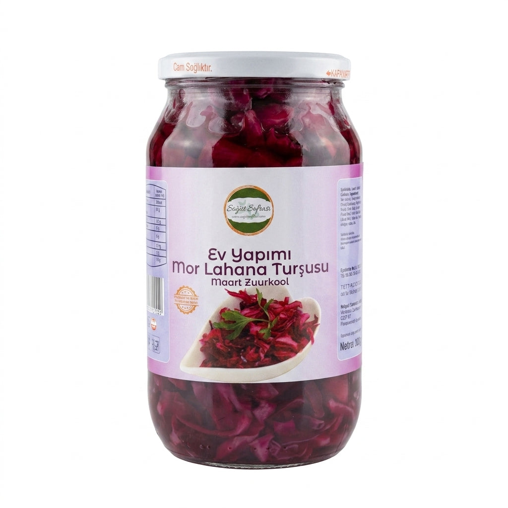 Söğüt Sofrası Huisgemaakte Rodekool (Maart Zuurkool)