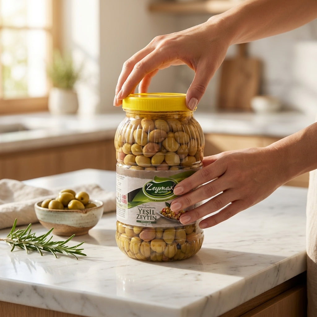Zeymax Natuurlijke Groene Olijven (Yeşil Zeytin) - Grootverpakking