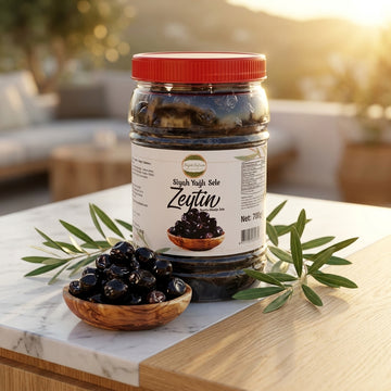 Söğüt Sofrası Zwarte Olijven in Olie (Siyah Yağlı Sele) - 700g