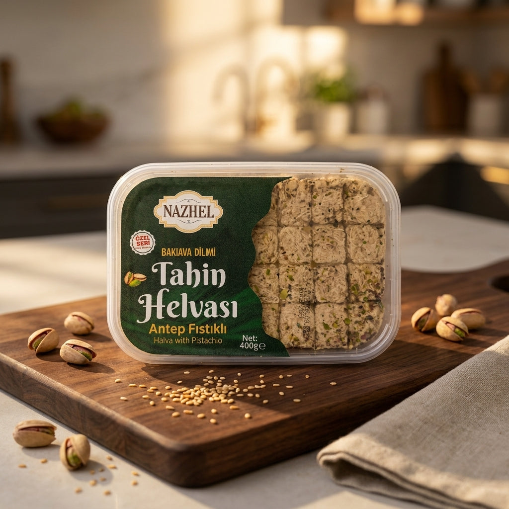 Nazhel Pistache Tahin Helvası | Voorgesneden (400g)