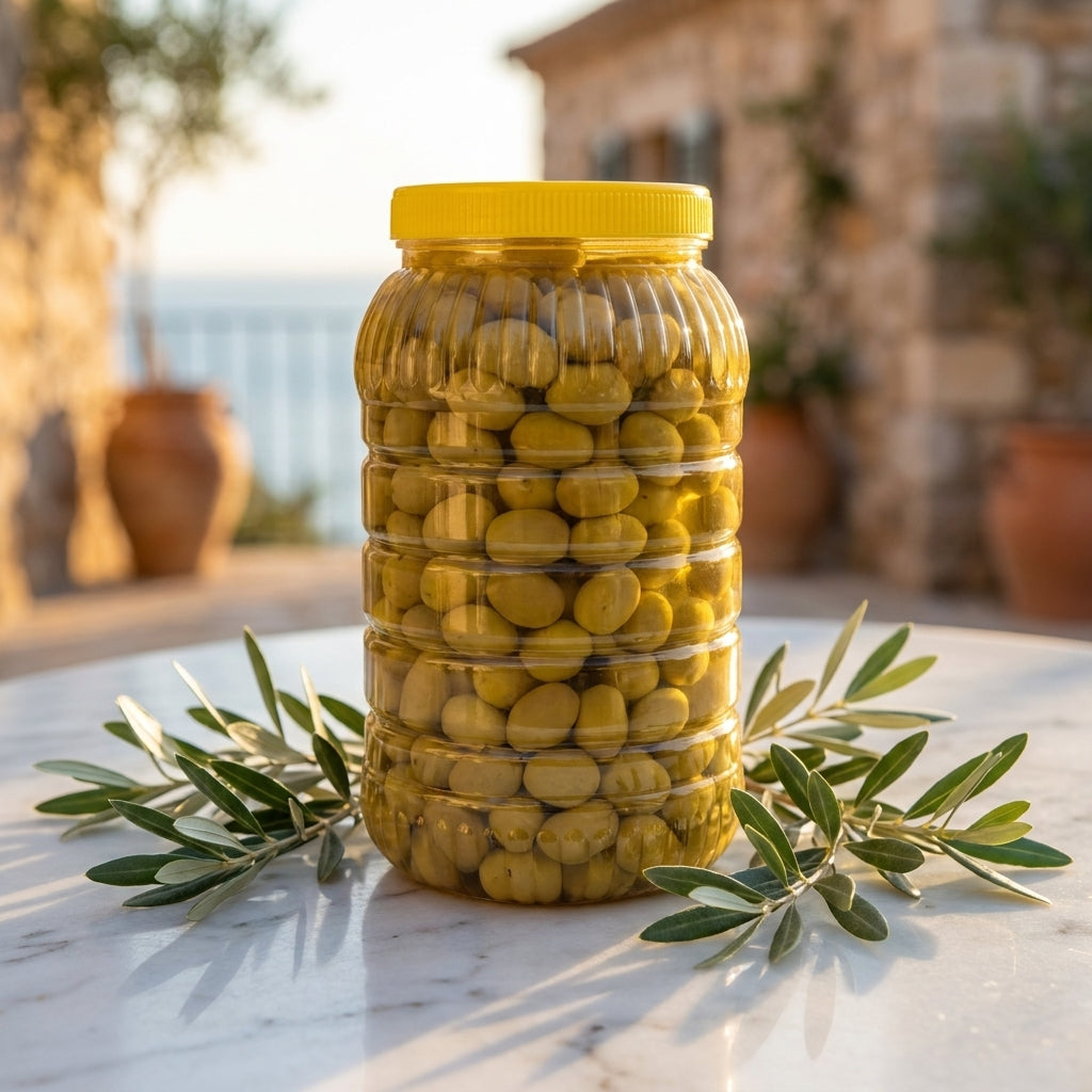 Natuurlijke Groene Gekneusde Olijven (Kırma Zeytin)